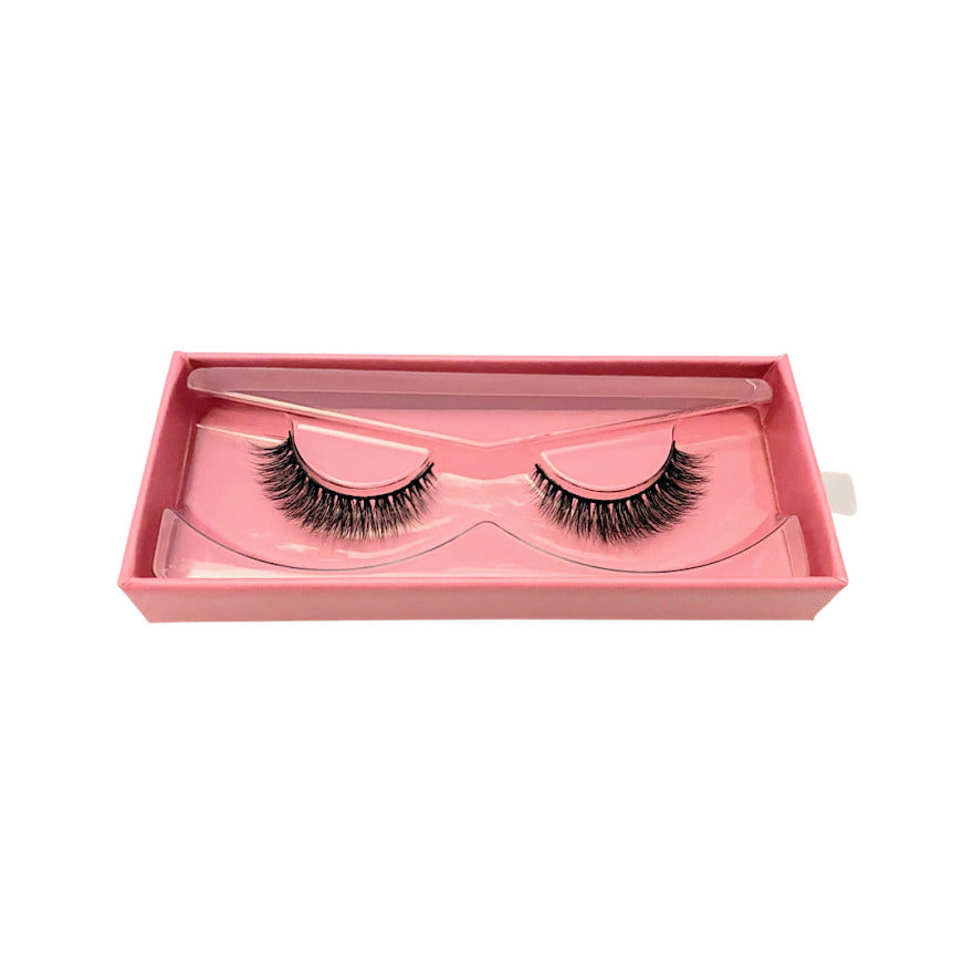 Kenzie faux mink lashes 11mm in pink case